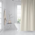 Rideau de Douche blanc cassé Imperméable 180 * 200cm