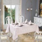 Nappe de table lilas 160*220cm + 6 serviettes 35*35cm