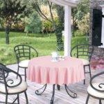 Nappe Lux à motifs résistante aux taches en polyester, poudre ronde 150cm