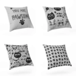 4 Housses de coussin à motif de chat, 40x40 cm