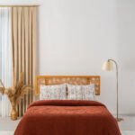Ensemble de lit en 4 pièces rouge brique